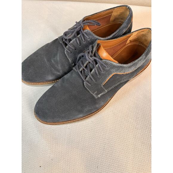 Johnston & Murphy Warner Plain Toe Navy Blue Tumbled Nubuck Suede Leather 9‎ M main image 9